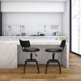 NNECW Modern Swivel Bar Stool with Adjustable Height for Shop &amp Bar-2 pieces