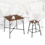 NNECW 5-piece Bar Table Set with Backless Stools for Apartment