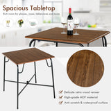 NNECW 5-piece Bar Table Set with Backless Stools for Apartment