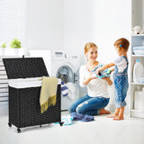 NNECW Laundry Hamper with Lid for Bathroom/Bedroom