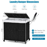 NNECW Laundry Hamper with Lid for Bathroom/Bedroom