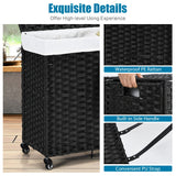 NNECW Laundry Hamper with Lid for Bathroom/Bedroom