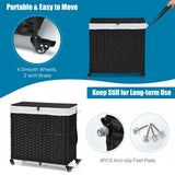 NNECW Laundry Hamper with Lid for Bathroom/Bedroom