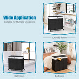 NNECW Laundry Hamper with Lid for Bathroom/Bedroom