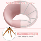 NNECW Mid Century Swivel Accent Chair with Oversized Upholstered Seat for Living Room/Office/ Bedroom-Pink