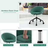 NNECW Armless Desk Chairs with Curved Backrest for Office & Bedroom