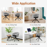 NNECW Modern Swivel Accent Chair with PU Coated Seat Cushion & Curved Armrests