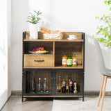 NNECW Industrial Freestanding Storage Cabinet with 2 Door Cabinets-1-Tier