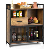 NNECW Industrial Freestanding Storage Cabinet with 2 Door Cabinets-1-Tier