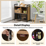 NNECW Industrial Freestanding Storage Cabinet with 2 Door Cabinets-1-Tier