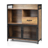 NNECW Industrial Freestanding Storage Cabinet with 2 Door Cabinets-1-Tier