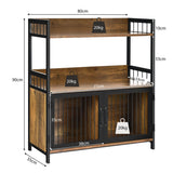NNECW Wooden Industrial Freestanding Storage Cabinet with 2 Door Cabinets-2-Tier
