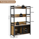NNECW 3-Tier Storage Shelf with 2-Door Cabinet