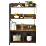 NNECW 3-Tier Storage Shelf with 2-Door Cabinet