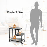 NNECW 3-Tier Accent Table with Universal Casters