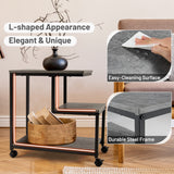 NNECW 3-Tier Accent Table with Universal Casters