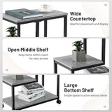 NNECW 3-Tier Accent Table with Universal Casters