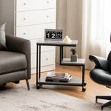 NNECW 3-Tier Accent Table with Universal Casters