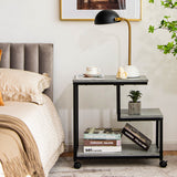 NNECW 3-Tier Accent Table with Universal Casters