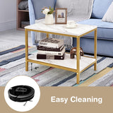 NNECW 2-Piece Nesting Coffee Table Set with Drawer and Shelf