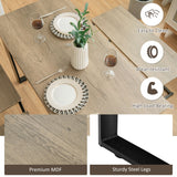 NNECW 4 Pieces Industrial Wooden Dining Table Set  with Stools for Kitchen