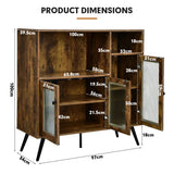 NNECW Buffet Serving Cupboard with 2 Open Compartments