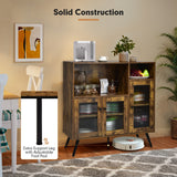 NNECW Buffet Serving Cupboard with 2 Open Compartments