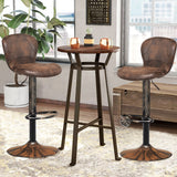 NNECW set of 2 Adjustable Swivel Barstools with Back for Kitchen