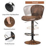 NNECW set of 2 Adjustable Swivel Barstools with Back for Kitchen