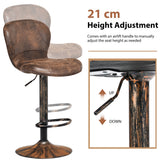 NNECW set of 2 Adjustable Swivel Barstools with Back for Kitchen