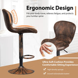 NNECW set of 2 Adjustable Swivel Barstools with Back for Kitchen