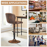 NNECW set of 2 Adjustable Swivel Barstools with Back for Kitchen