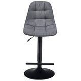 NNECW 2 Pieces Swivel Bar Stools with Linen Seat & Adjustable Height