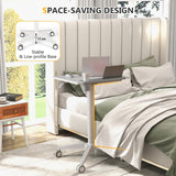 NNECW Mobile Height Adjustable Laptop Desk with Tablet Holder for Home/ Office