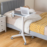 NNECW Mobile Height Adjustable Laptop Desk with Tablet Holder for Home/ Office