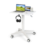 NNECW Mobile Height Adjustable Laptop Desk with Tablet Holder for Home/ Office