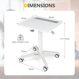 NNECW Mobile Height Adjustable Laptop Desk with Tablet Holder for Home/ Office