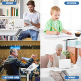 NNECW Pneumatic Sit Stand Laptop Table with Tablet Holder & 4 Rolling Casters for Home/Office