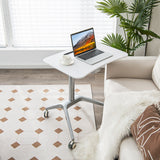 NNECW Pneumatic Sit Stand Laptop Table with Tablet Holder & 4 Rolling Casters for Home/Office