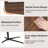 NNECW Adjustable Rolling Table with Lockable Wheels for Home/Office