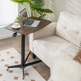 NNECW Adjustable Rolling Table with Lockable Wheels for Home/Office
