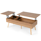 NNECW Accent Coffee Table with 2 Hidden Compartments for Living Room