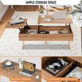 NNECW Accent Coffee Table with 2 Hidden Compartments for Living Room