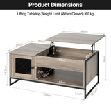 NNECW Multifunctional Accent Coffee Table with Lifting for Living Room