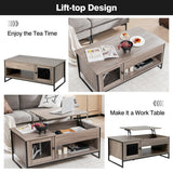NNECW Multifunctional Accent Coffee Table with Lifting for Living Room