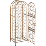NNECW 45 Bottles Metal Wine Rack with Lockable Door for Kitchen/Bar Cellar