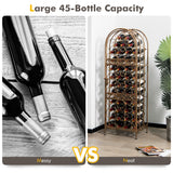 NNECW 45 Bottles Metal Wine Rack with Lockable Door for Kitchen/Bar Cellar