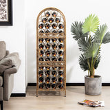 NNECW 45 Bottles Metal Wine Rack with Lockable Door for Kitchen/Bar Cellar