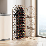 NNECW 45 Bottles Metal Wine Rack with Lockable Door for Kitchen/Bar Cellar