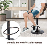 NNECW Set of 2 Adjustable Swivel Bar Stool with Footrest & Backrests